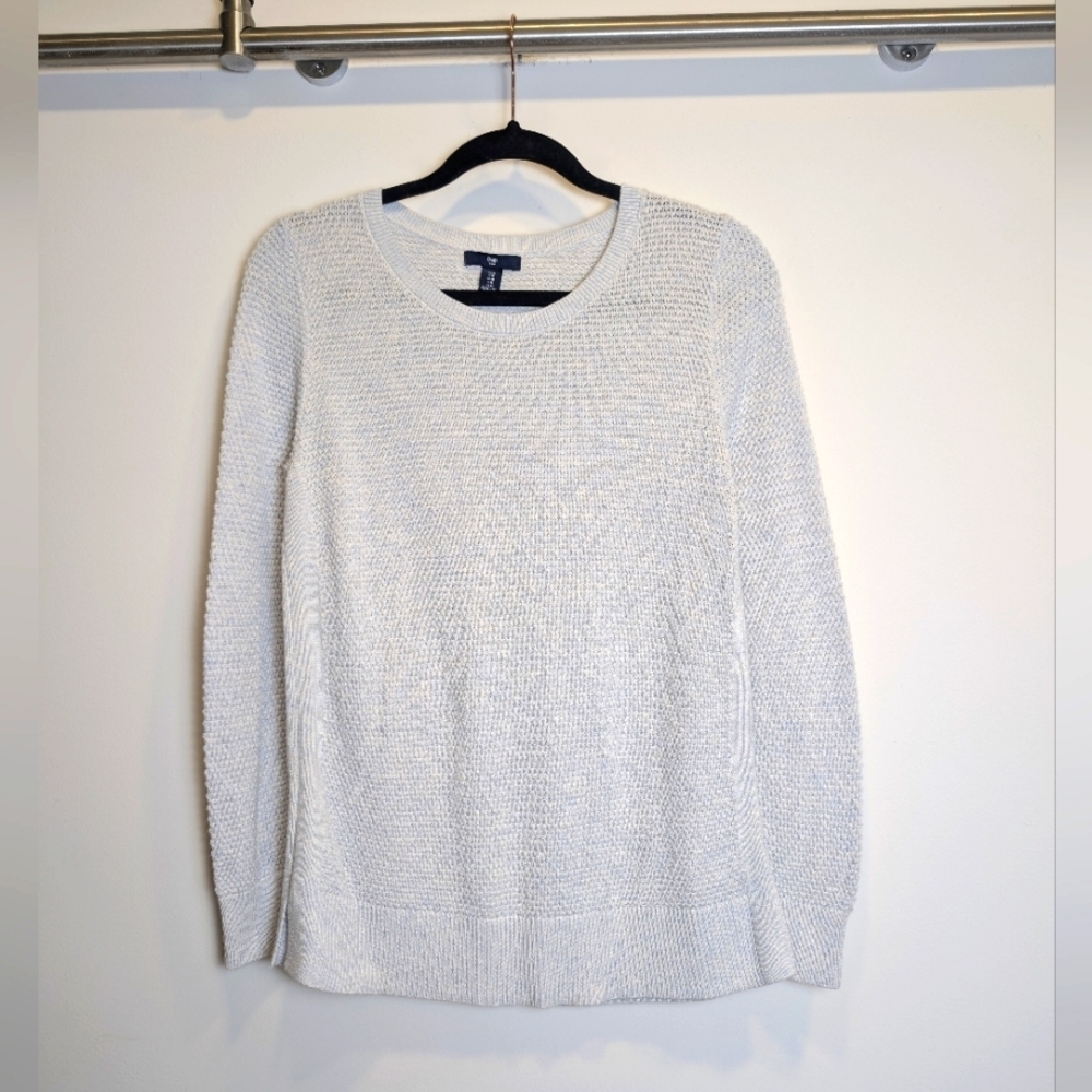 GAP Baby Blue Knit Split Hem Sweater Medium